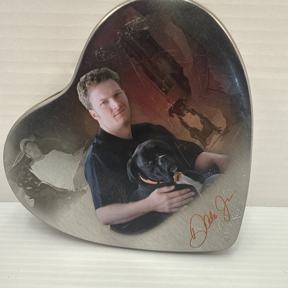 DALE JR HEART SHAPE COLLECTIBLE TIN